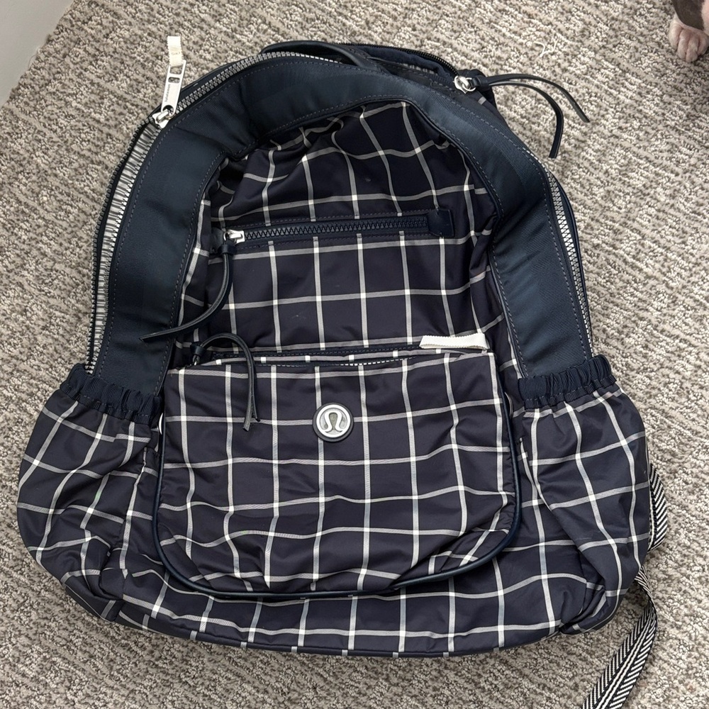 lululemon athletica Navy Grid Backpack